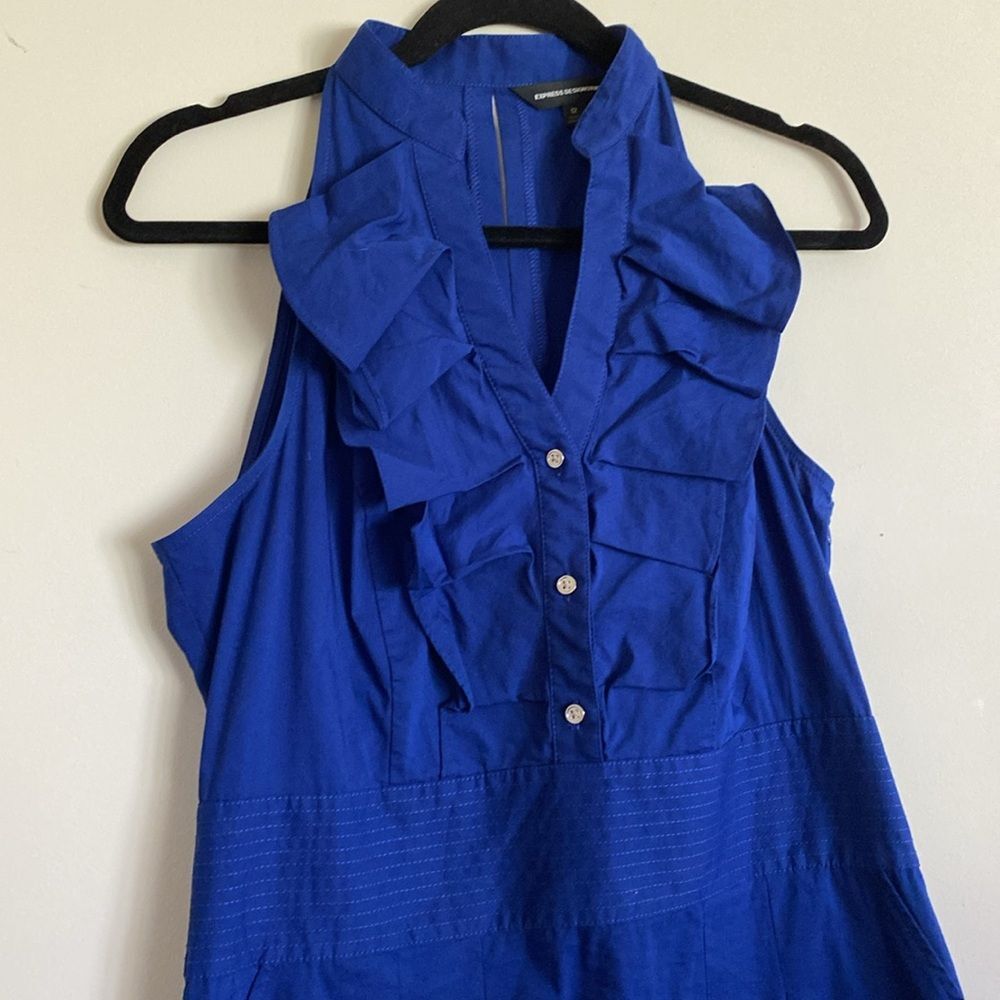 Express Design Dress 12 Blue with Pockets - Picture 4 of 8